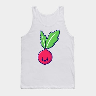 Cute Turnip Smile Cartoon Tank Top